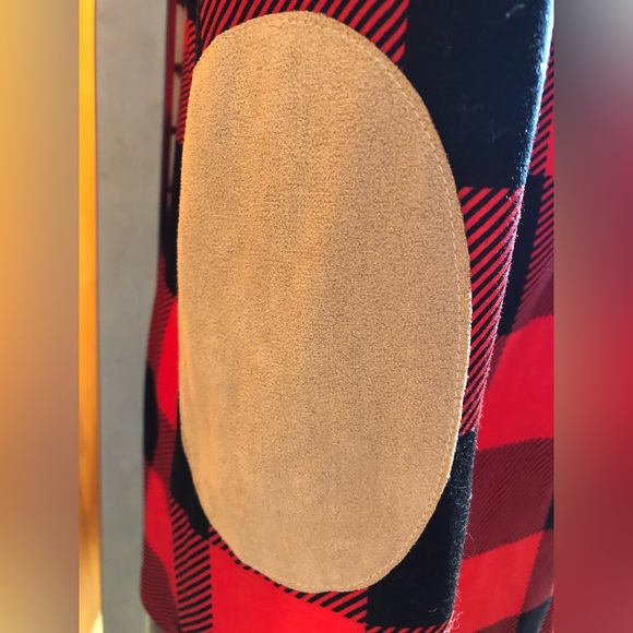 Red And Black Checker Stole 2X With Padded Elbows PF - Picture 5 of 6